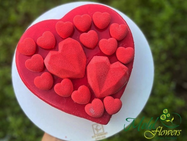 Heart-shaped Cake with Small Hearts - 1.1 kg (custom order, 3 days in advance) photo